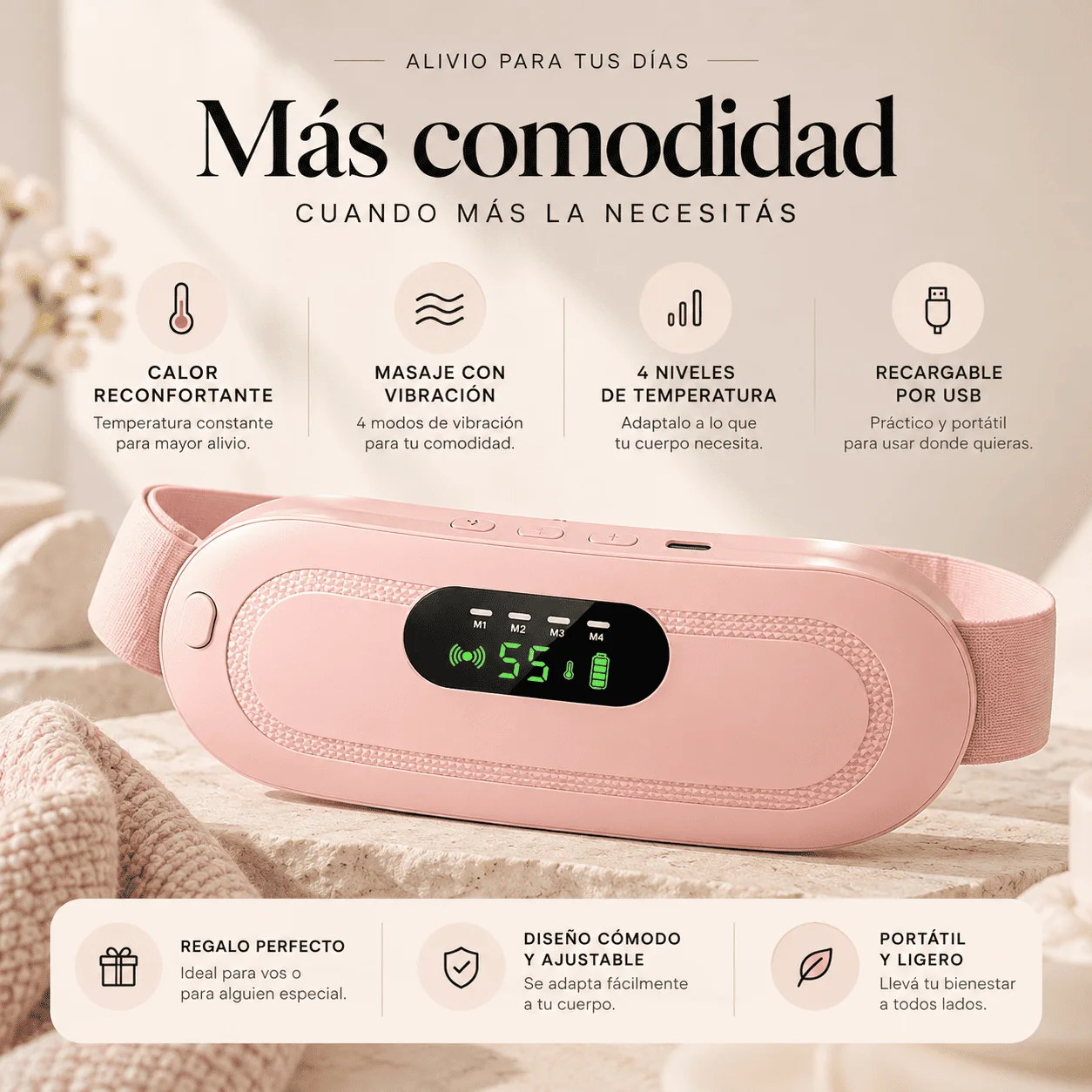 Masajeador Térmico para Cólicos