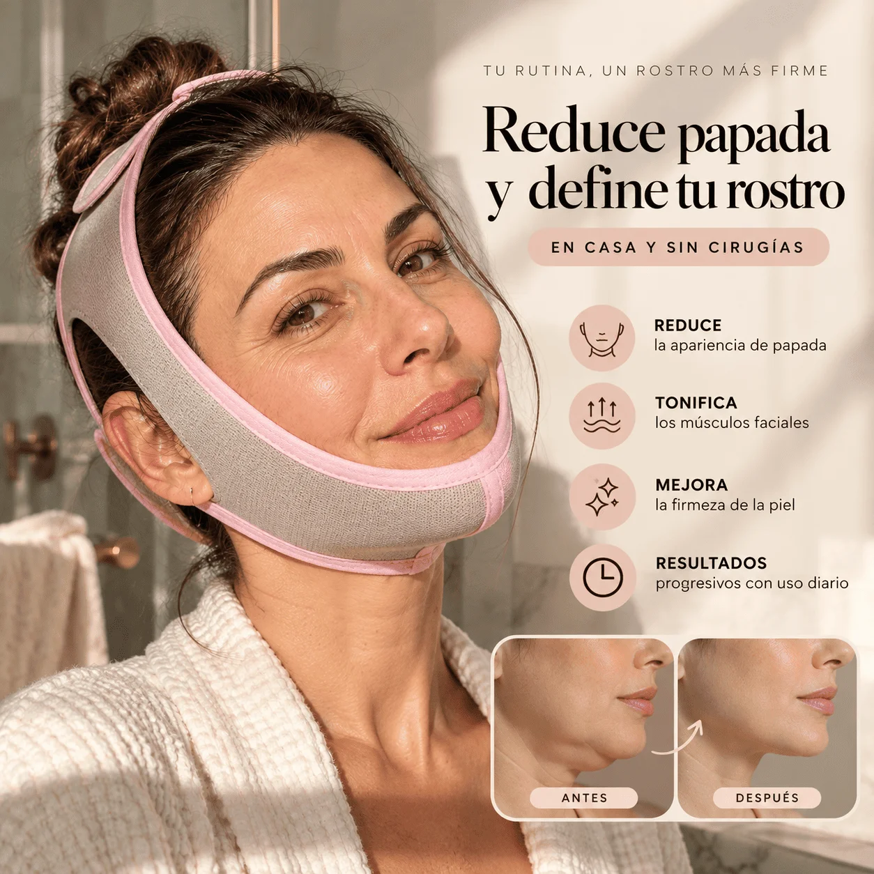 Faja Facial V-Line para Papada